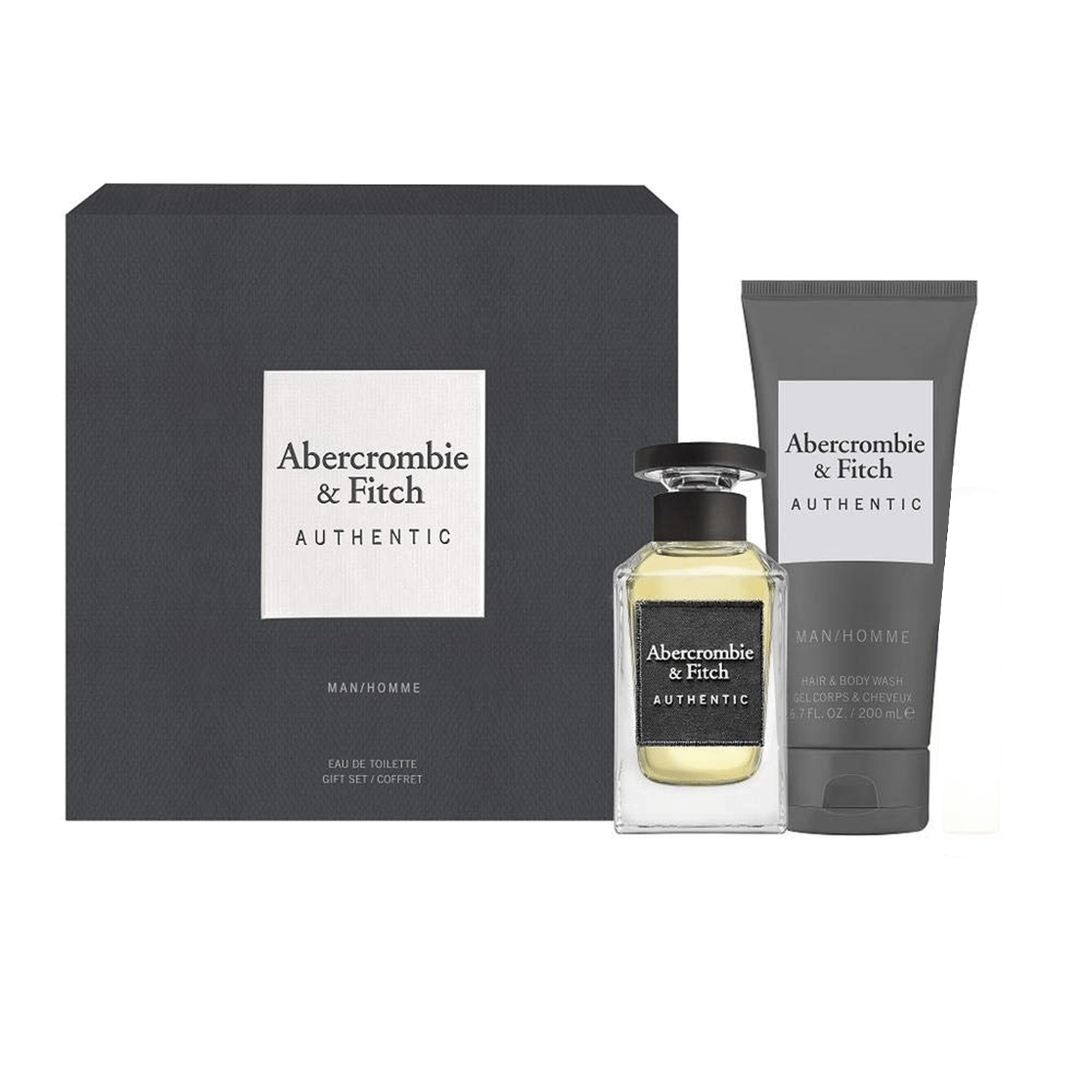 Abercrombie & Fitch Authentic EDT Hair & Body Wash Set for Men | My Perfume Shop