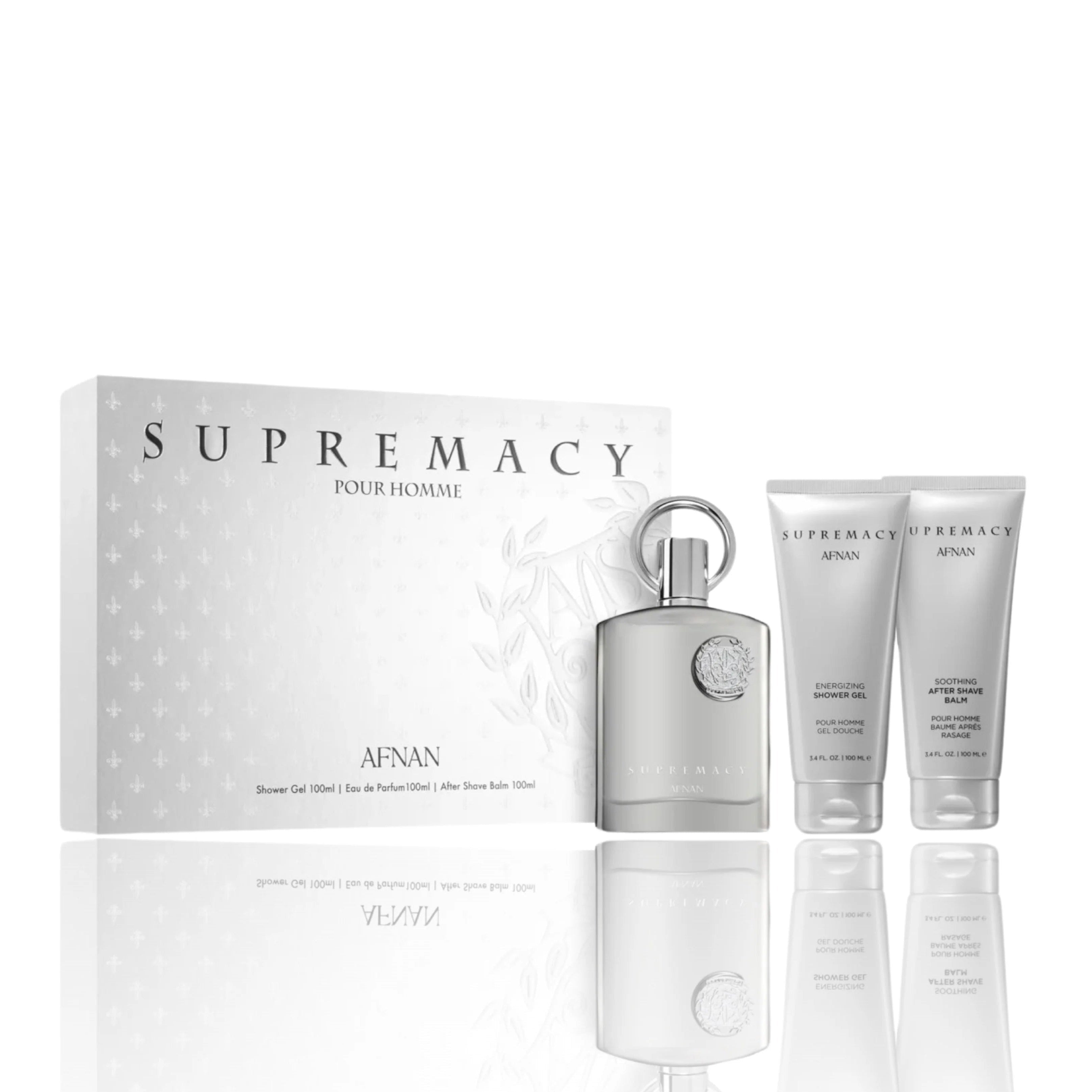 Afnan Supremacy Pour Homme EDP Shower Gel & Aftershave Balm Set for Men | My Perfume Shop