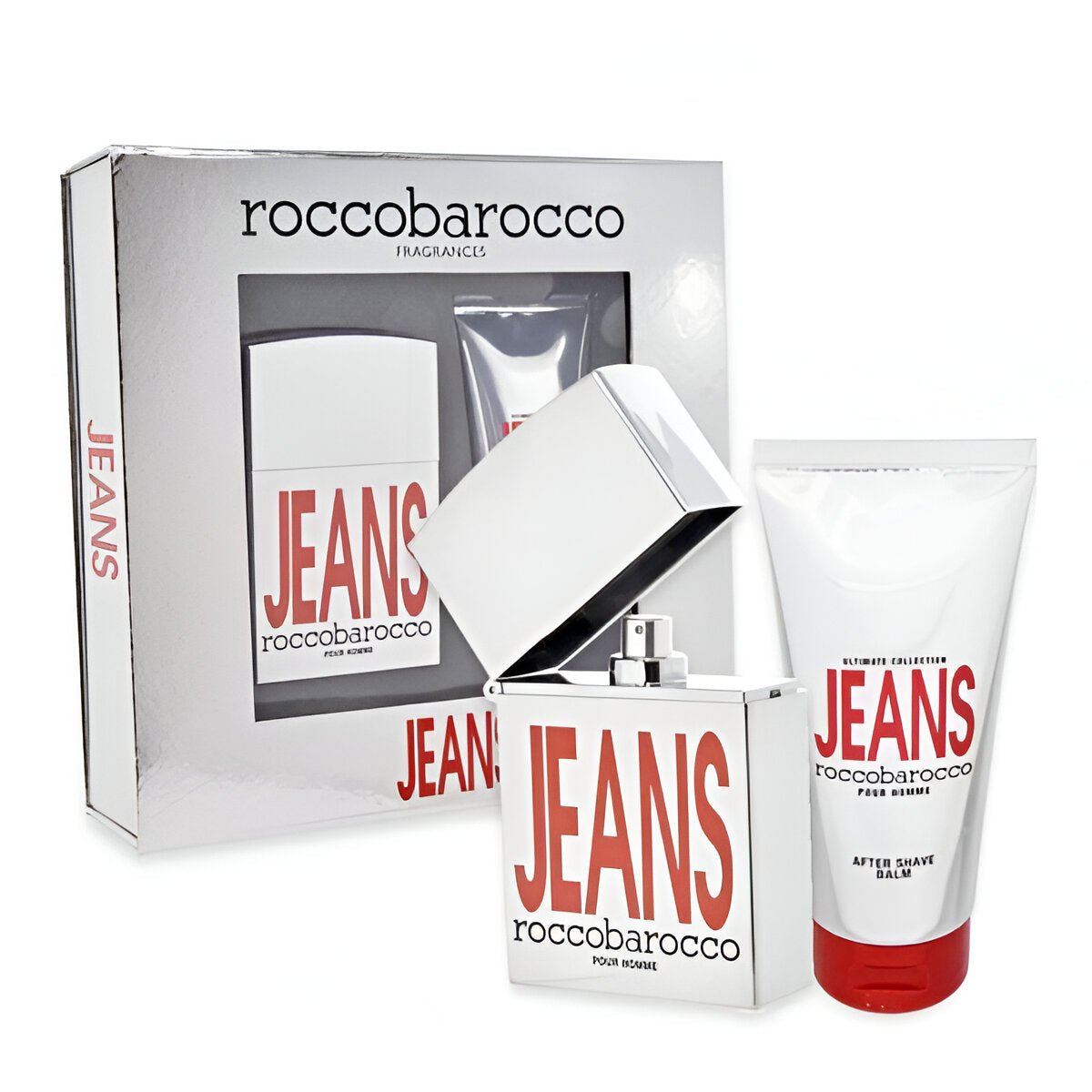 Roccobarocco Jeans Pour Homme EDT Set for Men with Aftershave Balm | My Perfume Shop