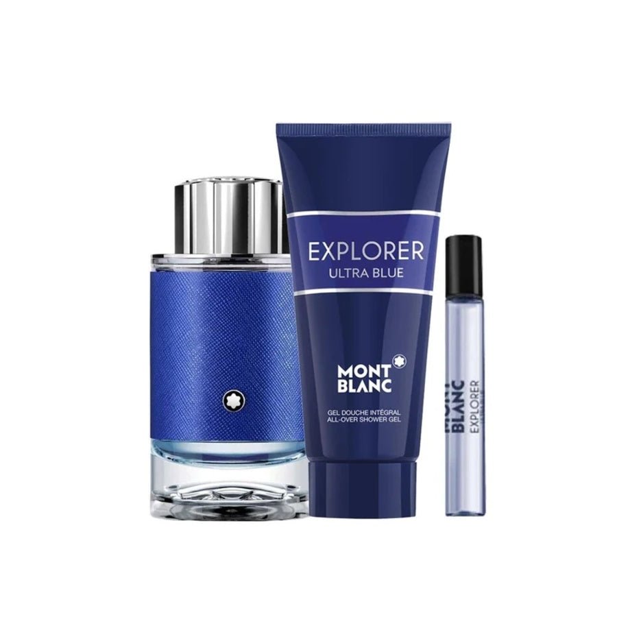 Mont Blanc Explorer Ultra Blue EDP Travel & Shower Gel Set | My Perfume Shop